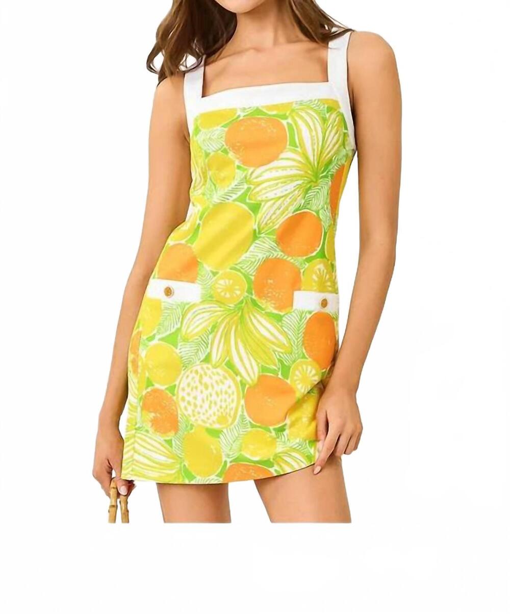 NEW LILLY PULITZER duffy shift dress in island palm zesty